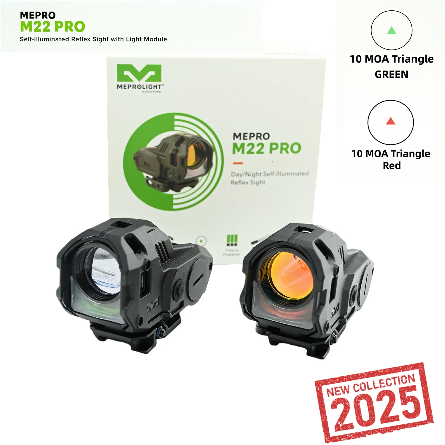 Meprolight M22 PRO Day Night Self-illuminated Reflex Red Dot Sight with Light