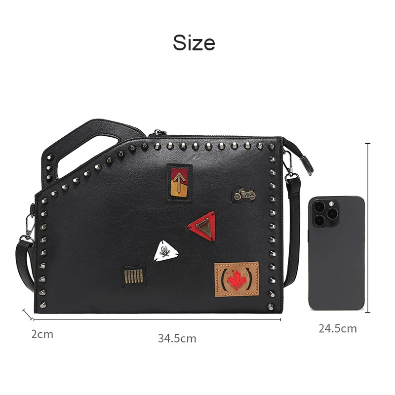 Men'S PU Leather Clutch Bag Vintage Wallet Shoulder Handbag Cross Card Holder Phone Pouch Hand Porter Little Business Bag