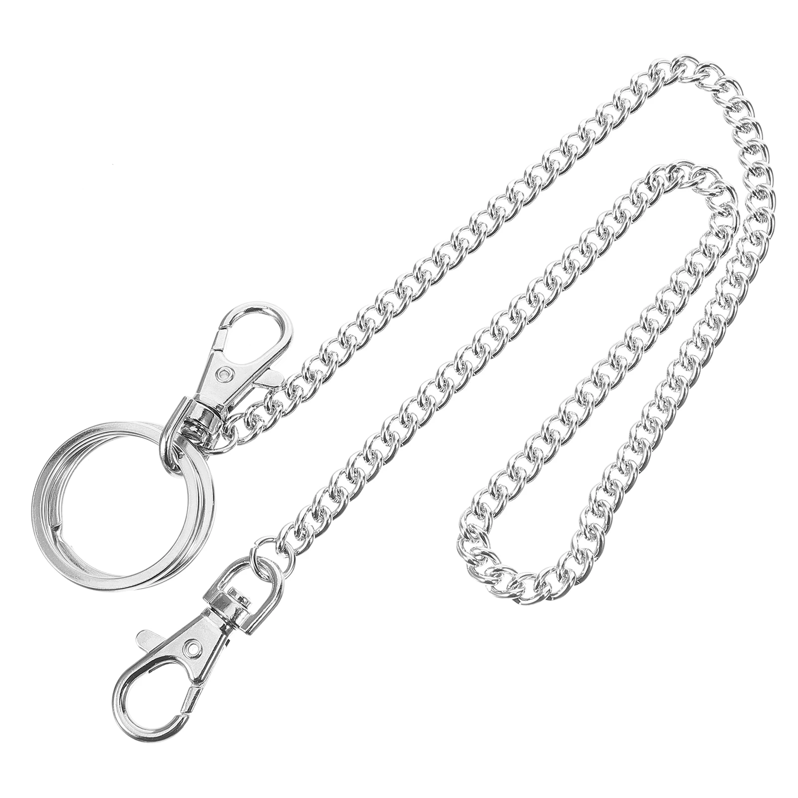 

Wallet 45cm Silver Metal Jeans Pants Chain for Men Long Pocket Design Key Wallet Chain Belt Accessories Durability Reliable