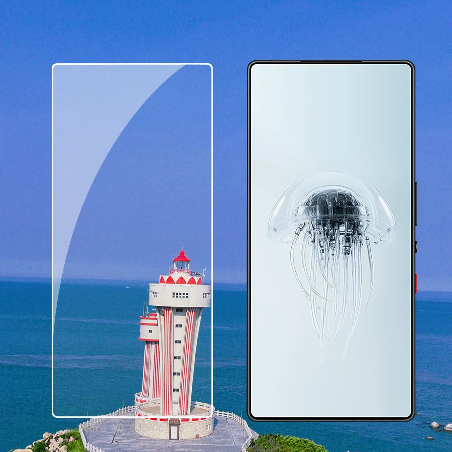 

3 Piece For Nubia Red magic 10 Pro Screen Protector Screen Coverage For Red magic 10 Pro Transparent Tempered Glass Film edge 9H