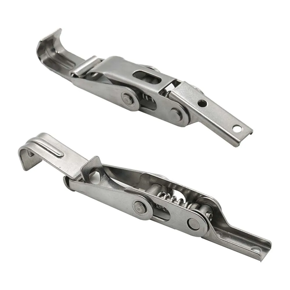 1 قطعة ضغط زنبركي بإبزيم قضيب شديد التحمل، SUS304 من الفولاذ المقاوم للصدأ، شكل مثلث للمزالج