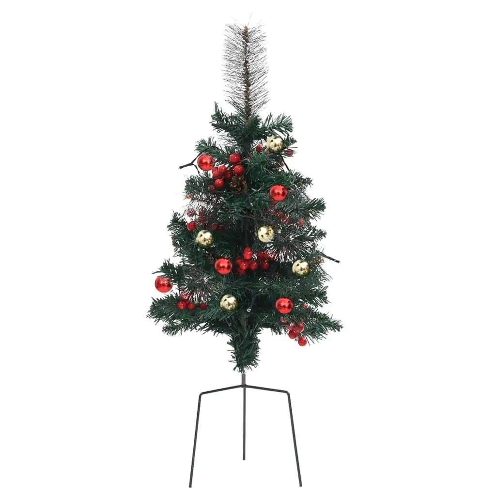 2 Pack 29.9” Pre-lit PVC Artificial Christmas Trees - Festive Holiday Decor