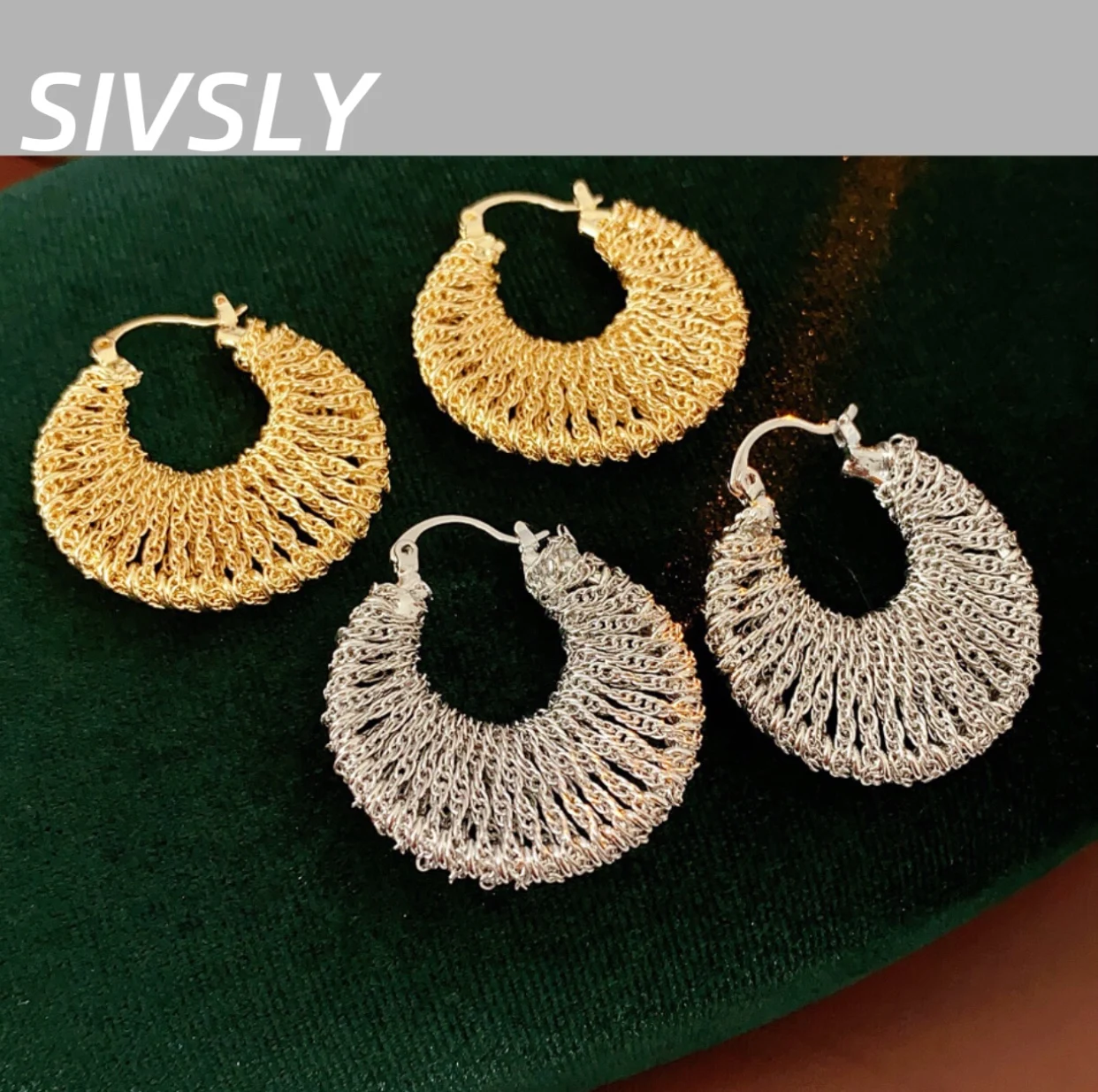 

European and American hot-selling ear clips, unique and luxurious earrings, exaggerated temperament earrings, high-end feeling