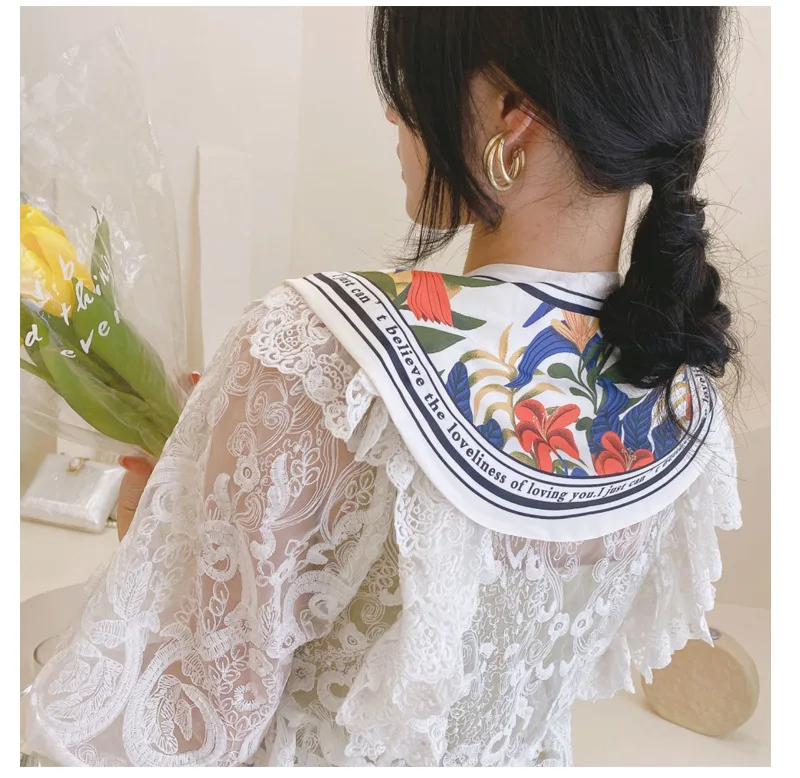 Capes New Style Shoulder Scarf Shawl Women False Collar Air Conditioning Room Shawl Decoration With Knotted Scarf Cloak