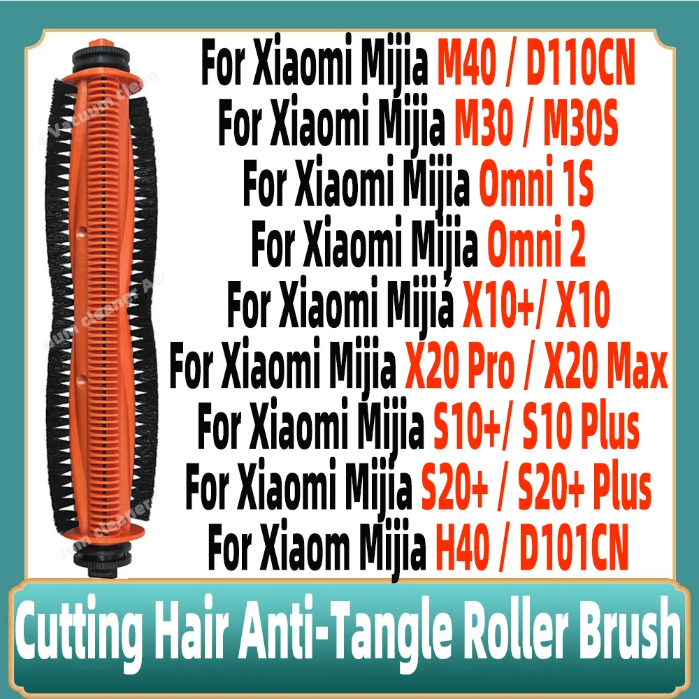 Cutting Hair Anti-Tangle Roller Brush Compatible For Xiaomi Robot Vacuum X20 Plus / M40 / M30S / Omni 1S / Omni 2 Parts
