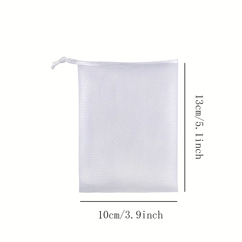 2pcs Free Mesh Soap Storage Bags,Double Layer Foam Net for Facial Cleansing with Pull-String Holder, Soap Organizer, Soap Holder