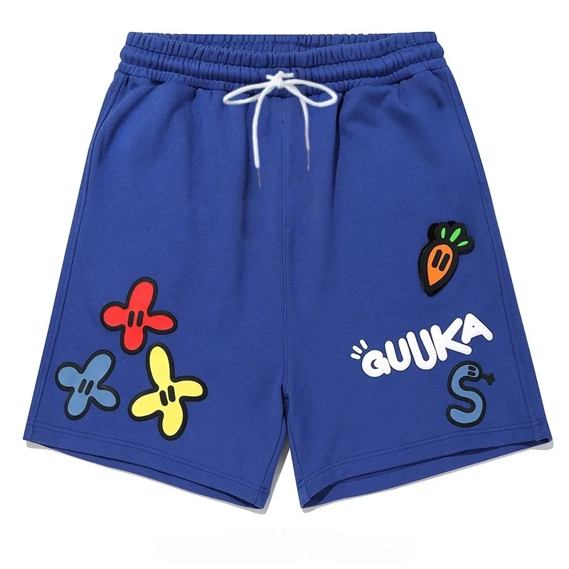 شورت صيفي كاجوال للرجال أمريكي بسيط ثلاثي الأبعاد مطبوع فضفاض ومتعدد الاستخدامات سريع الجفاف شورت رياضي