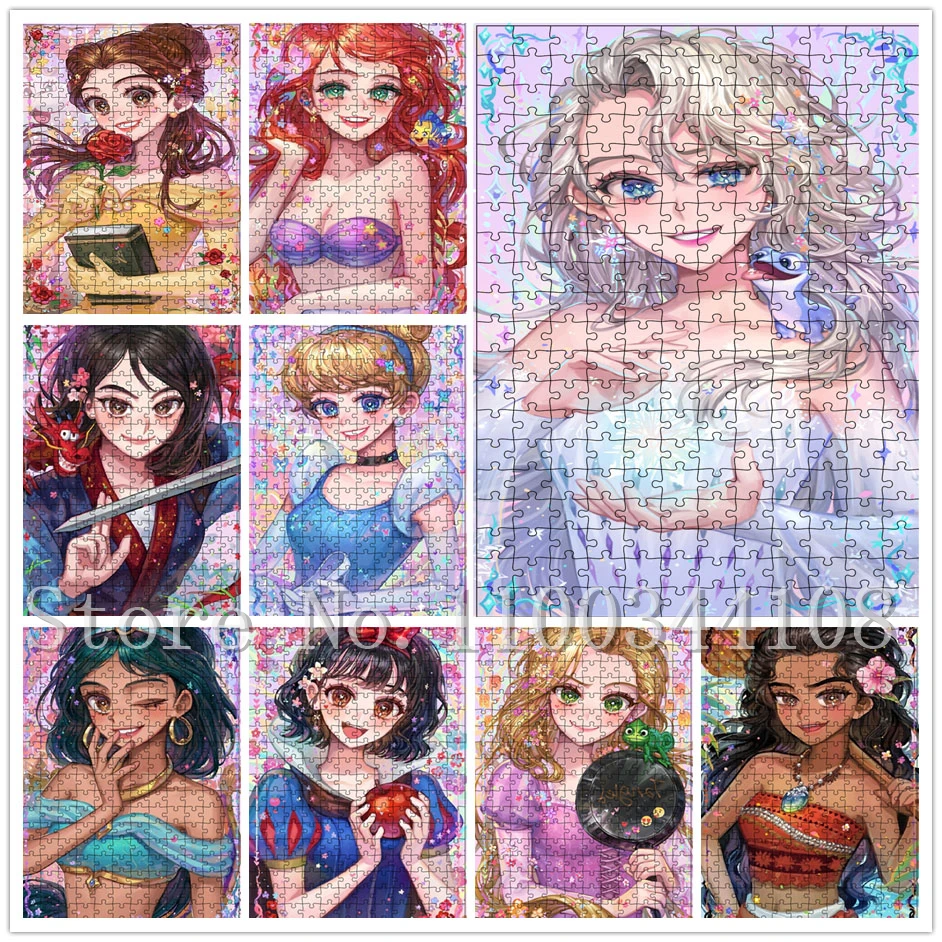 Disney Faries Xếp Hình Hoạt Hình Công Chúa Bạch Tuyết Elsa Hoa Mộc Lan Lọ Lem Bộ Đồ Chơi Bảng Ghép Hình Người Lớn Giải Nén Giáo Dục Trẻ Em Đồ Chơi