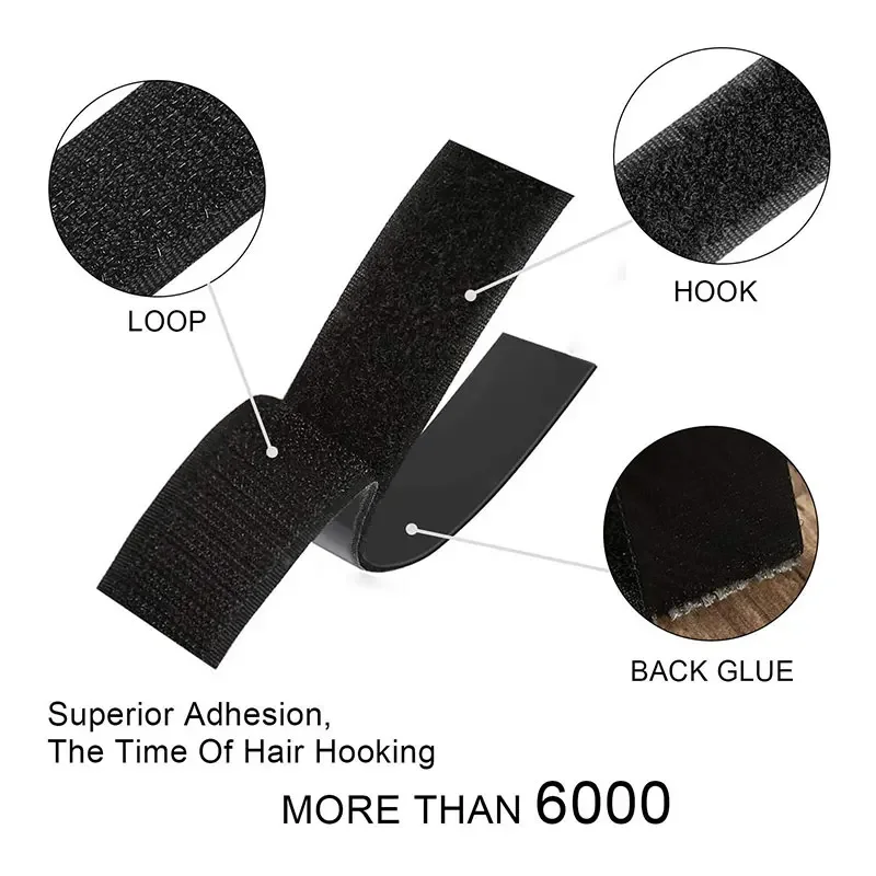 1M 16-50mm Wide Strong Self Adhesive Hook and Loop Fastener Tape Nylon Sticker Magic Sticker Adhesive with Glue Black White DIY