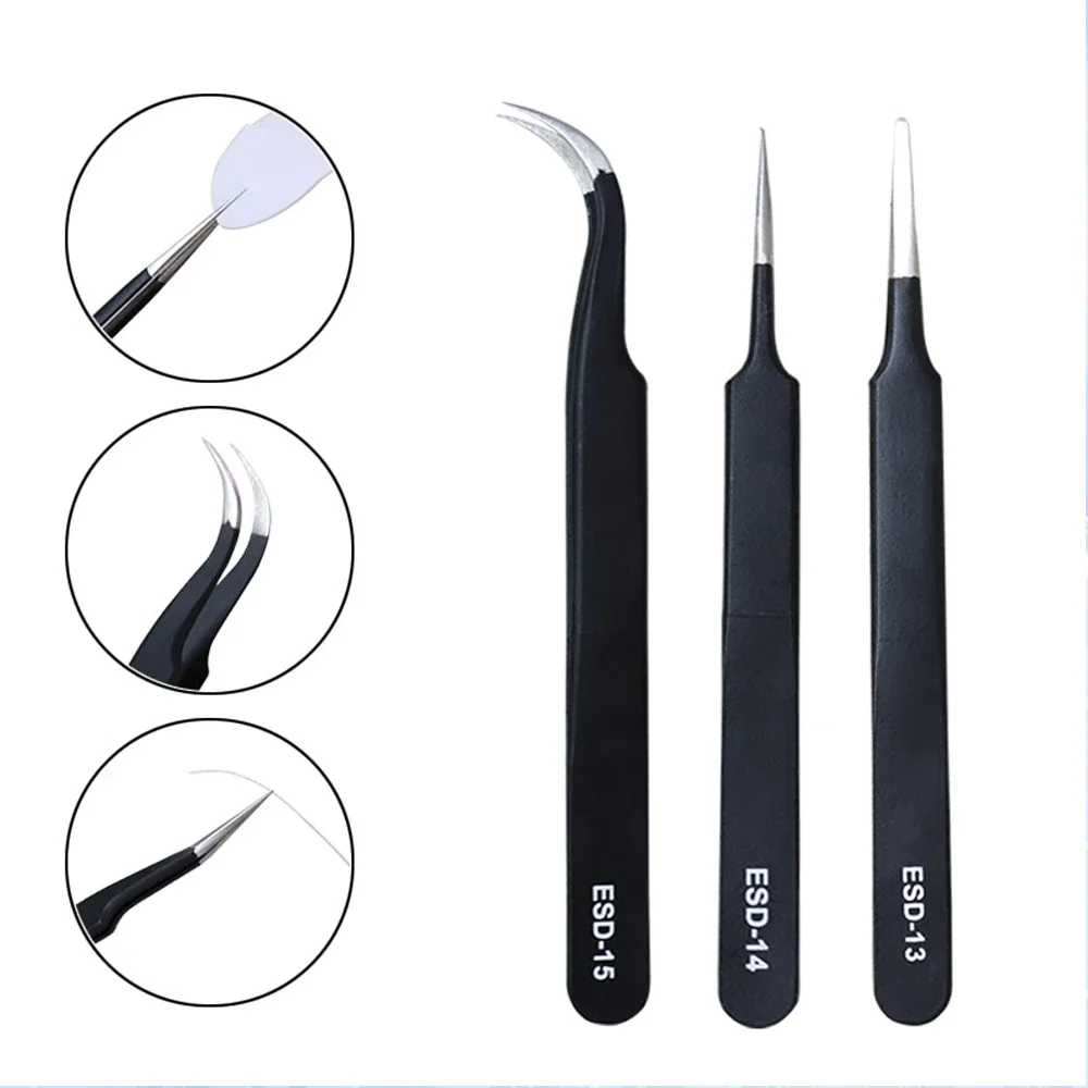 Making Repair Tool Filament Cleaning 6Pcs/Set 3D Printer Parts Tool Tweezers Anti-Static Precision Maintenance Tweezers Model