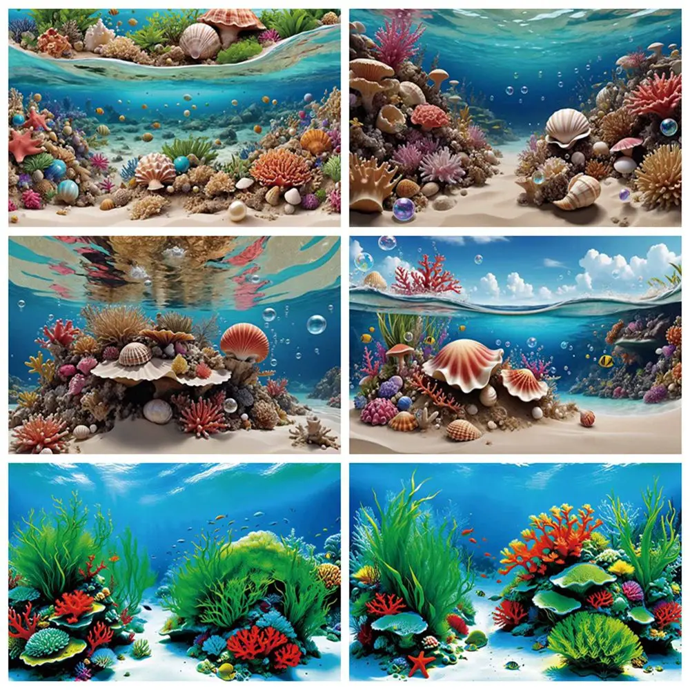 

Aquarium Underwater Children's Birthday Party Background Summer Underwater Product Photography Shooting Decorative Props Banner