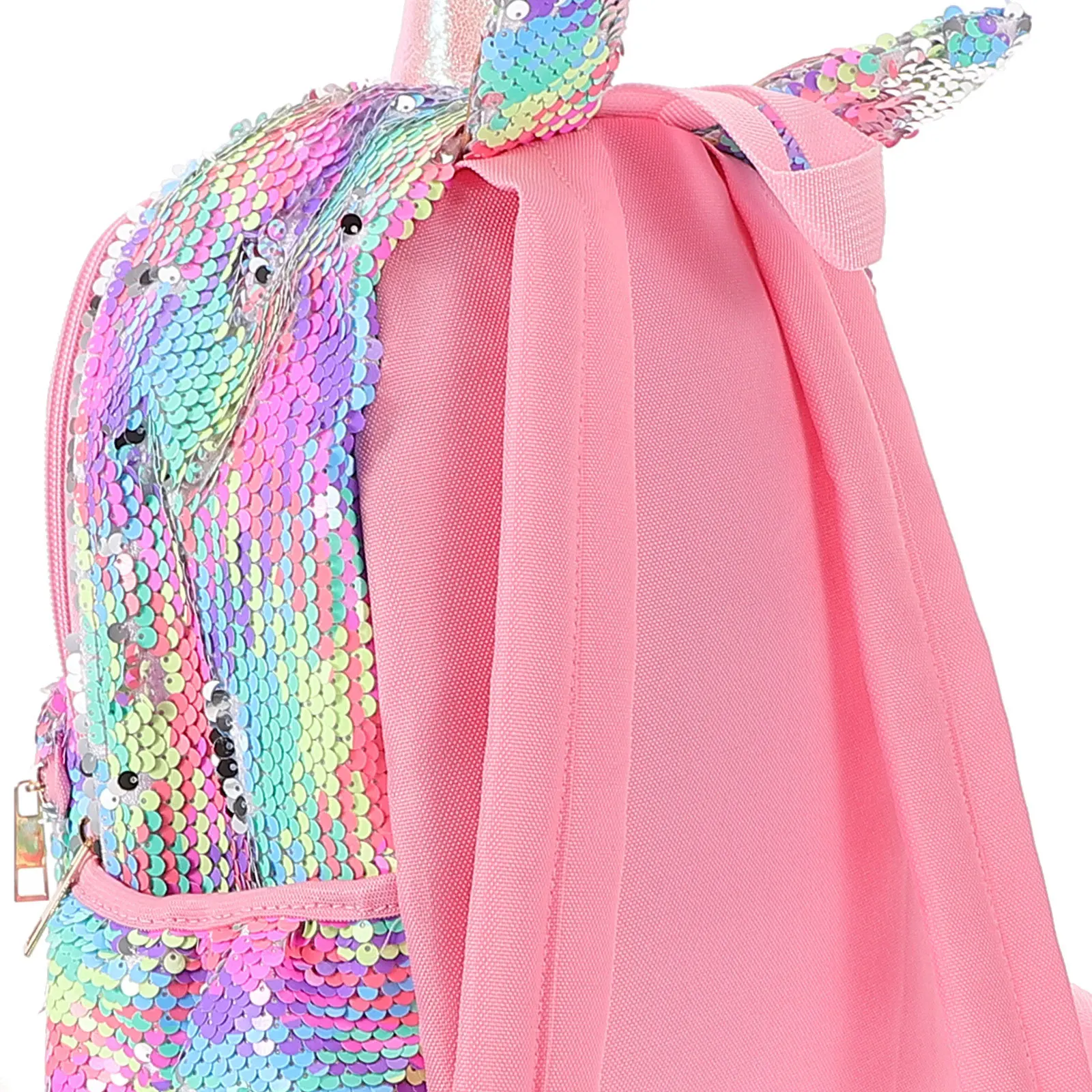 Small Size Rainbow Large Capacity Sequins Unicorn Schoolbag Student Bookbag Travel Daypack Fashion Casual Storage Pack