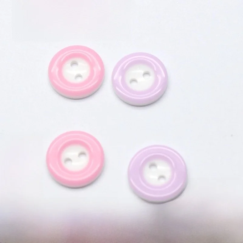 

007 Button round Ring Cute Two-Eyed Children's Women's Outerwear T-Shirt Chiffon Dress Nightgown Button Resin Material