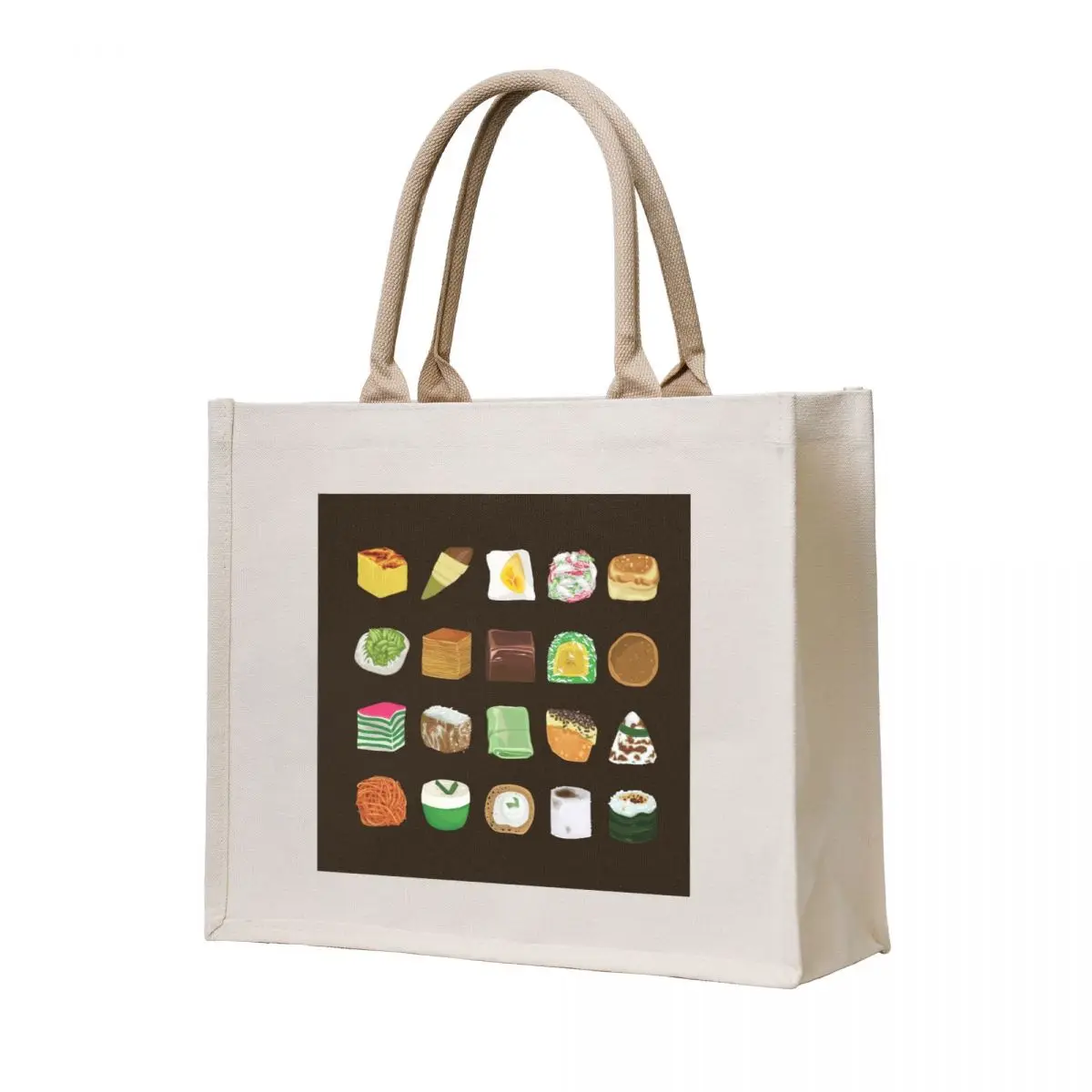 

Assorted Traditional South East Asian Kue Kuih Snacks Set Tote Bag large tote bag Eco bag shopping logo