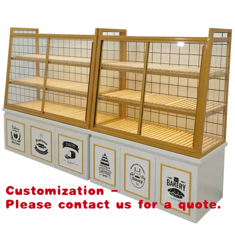 

custom.Hot Sale Customized Wooden Bread Display Cabinet Bakery Display