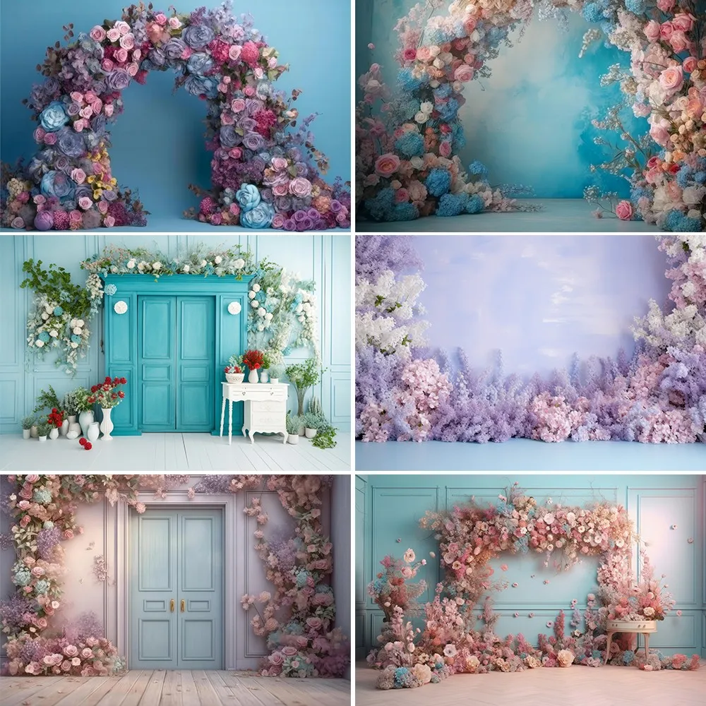 

Abstract Flower Photography Backdrop Spring Scenery Newborn Baby Birthday Wedding Portrait Background Photo Studio