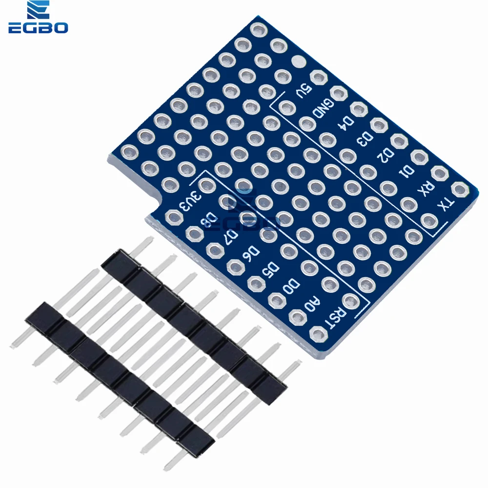 D1 درع مزدوج صغير لـ WeMos D1 Mini Dua Sided Perf Board لـ Arduino متوافق مع ProtoBoard Shield Triple