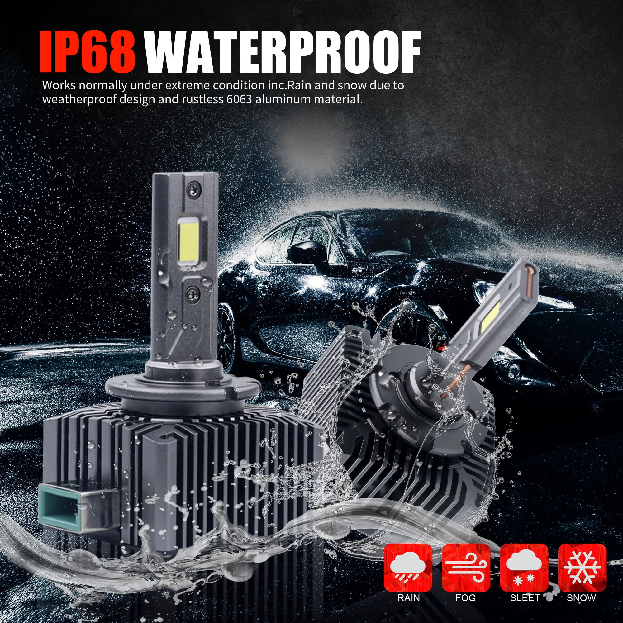 2Pcs D3S 300W Led C…