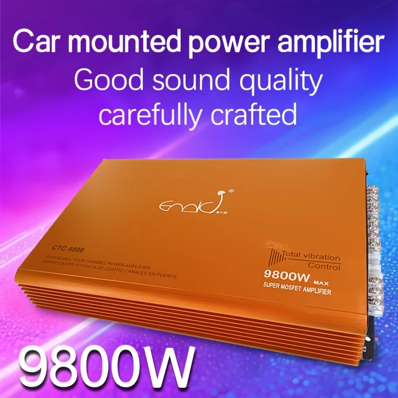 4ChannelABLevel12VCar amplifier，The locomotive is equipped with a music amplifier，Full-frequency power amplifier，Drive speakers