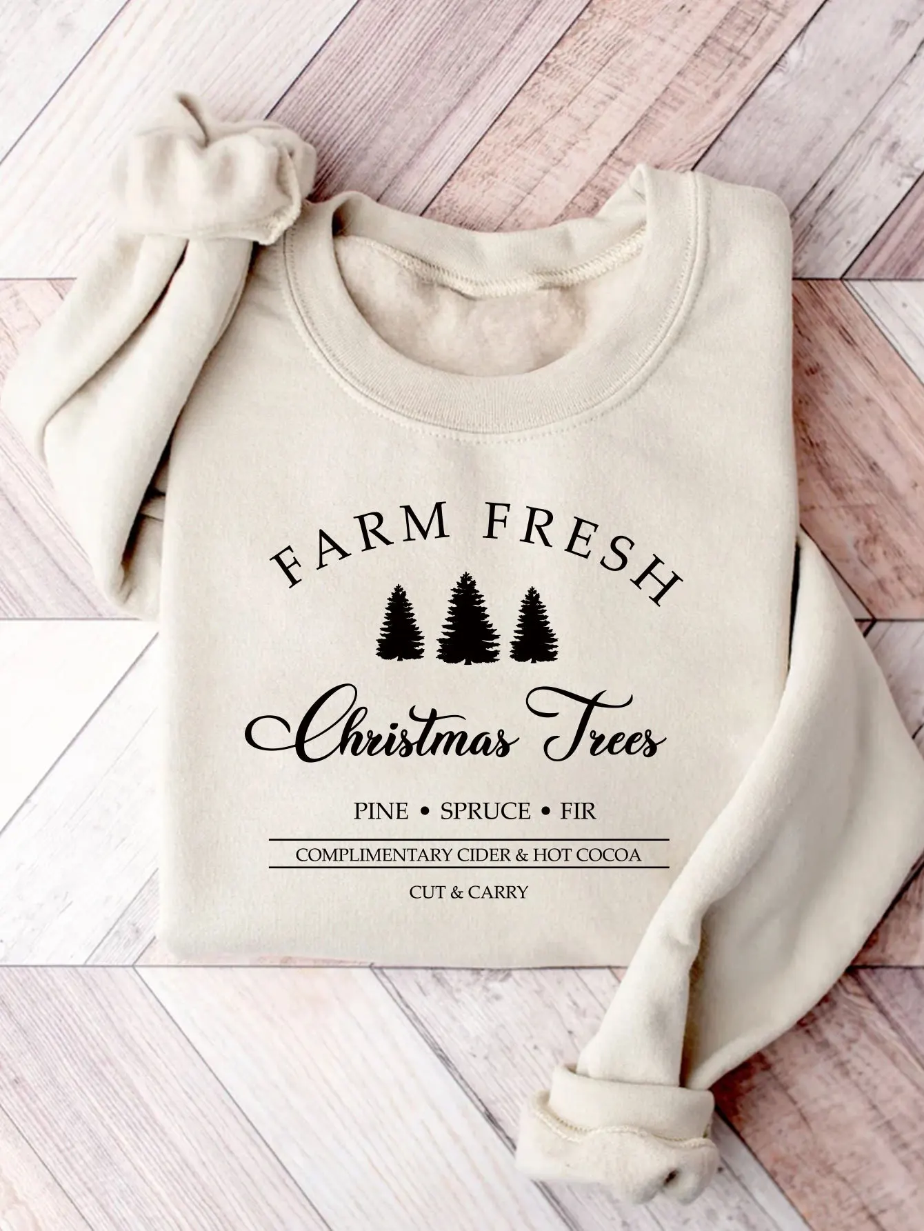 Autumn and winter new round neck Christmas thick warm hoodie women's casual long sleeve blouse loose pullover
