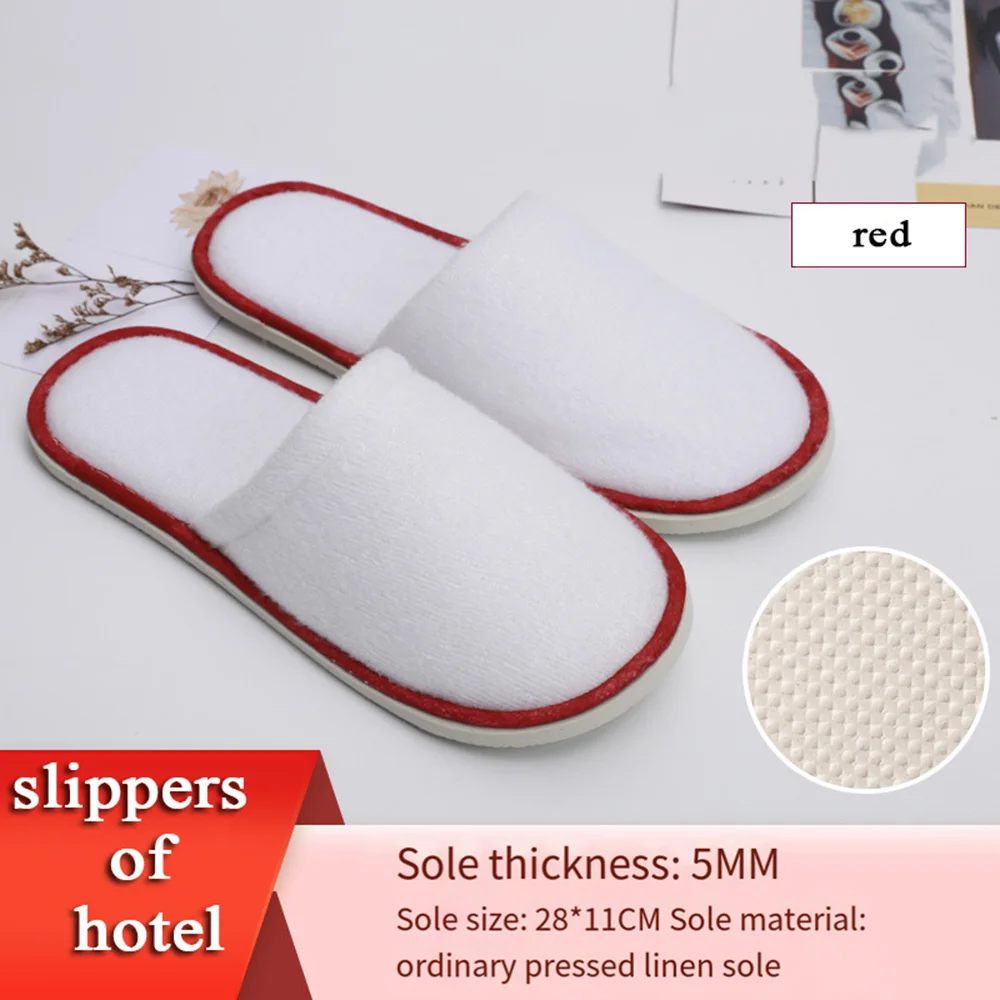 Disposable Slippers Hotel Travel Slipper Sanitary Party Home Guest Use Slippers Men Women Closed Toe Shoe Salon Homestay Slipper