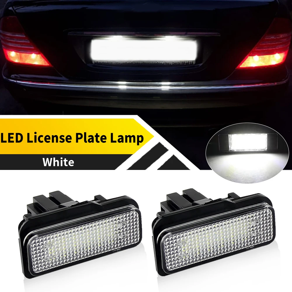 

2PCS White LED Number License Plate Light For Mercedes Benz SLK-Class R171 05-11 C-Class S203 5D Station Wagon/Estate 02-05