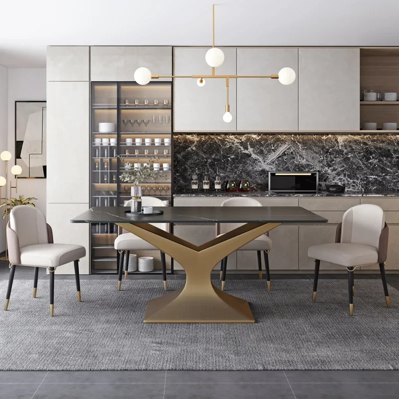 

Multifunction Home Furniture Marble Dining Table Restaurant Tables Designer Coffee Elegant Mesa Plegable Oval Cafe Chairs Round