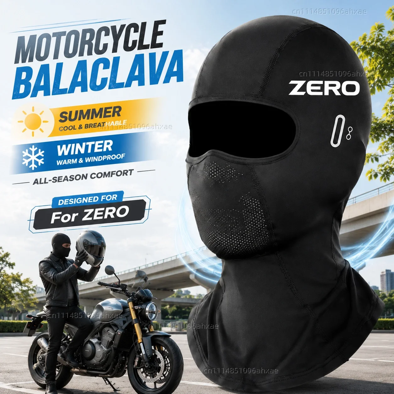

For ZERO SR/S SR/F SR S FXE DSR/X DSR DS FX Motorcycle Balaclava Summer Glasses Face Breathable Hole Winter Warm breathable