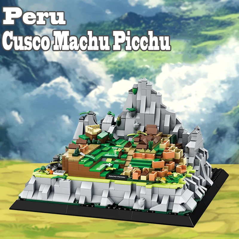 

World-famous historical sites Cusco Machu Picchu,Peru Landmark Building Blocks Kit,Desktop decoration Model Bricks Toy Kids Gift