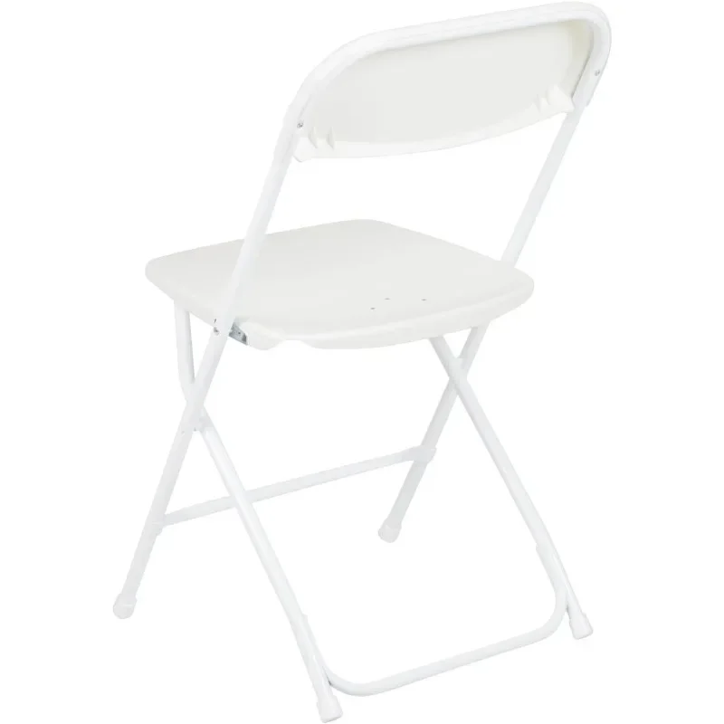 Plastic Folding Chair - White - 6 Pack 650LB Weight Capacity Comfortable Event Chair-Lightweight Folding Chair