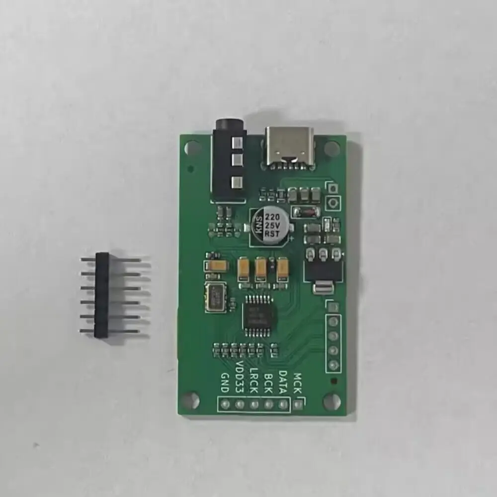 PCM1808 ADC AUX 3.5 Stereo single-end analog audio to I2S IIS digital output board encoding DC USB 5V