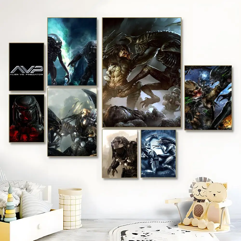 Alien Vs. Predator Poster PC Hot Poster Art HD Canvas AAA Advanced Aesthetic Printing Paper Wall Art For Living Room Home Decor
