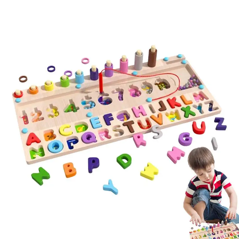 

Letter Matching Game 4 In 1 Wooden Alphabet Puzzle Wooden Alphabet Puzzle Montessori Board Games Cognitive & Educational