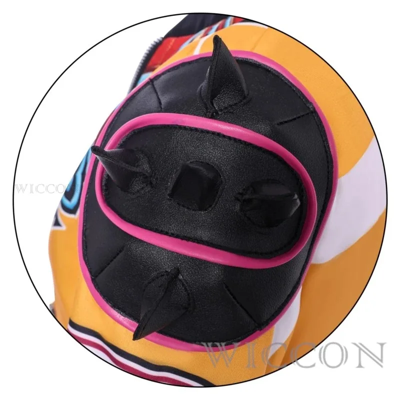 KPOP 헌트릭스 루미 코스프레 의상 가발 미라 조이 무대복 상의 스커트 슈퍼스타 데몬 헌터즈 소녀 여성 세트 할로윈 의상