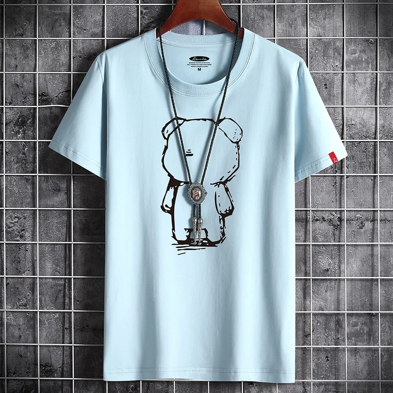 2022 Newest T Shirt for Men Clothing Fitness White O Neck Anime Man T-shirt For Male Oversized S-6XL New Men T-shirts Goth Punk