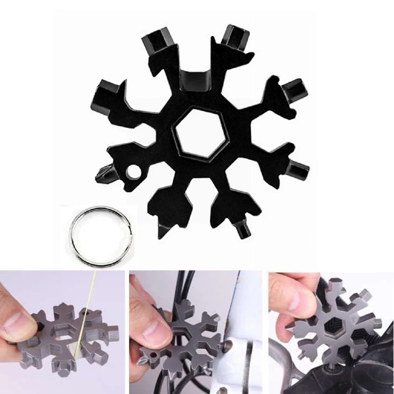 

Portable EDC Multifunction Torque Snowflake Wrench Alloy Steel Hexagonal Universal 18-in-1 Octagonal Screwdriver Household Tool