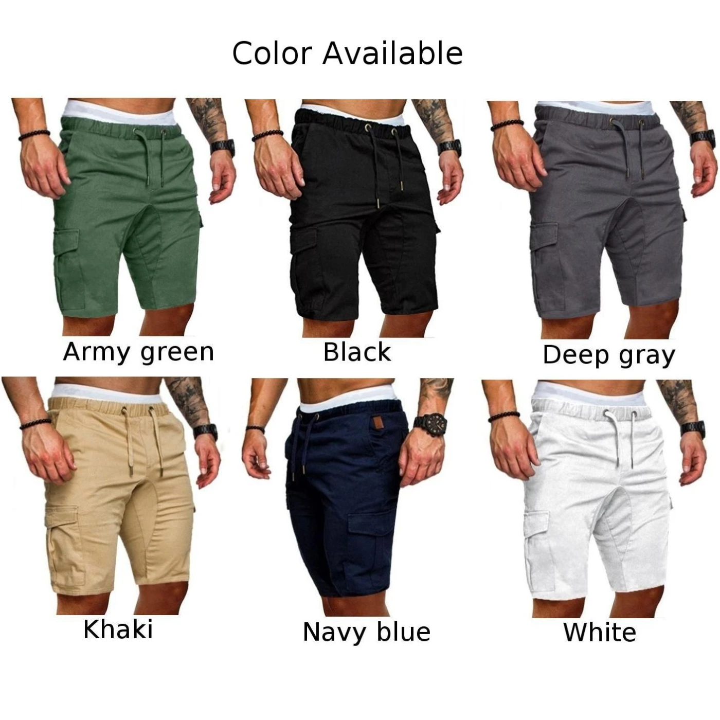 High Quality Long Lasting Sports Shorts Short Pants Active Workout Bodybuilding Fashion Fitness Gym Solid Color