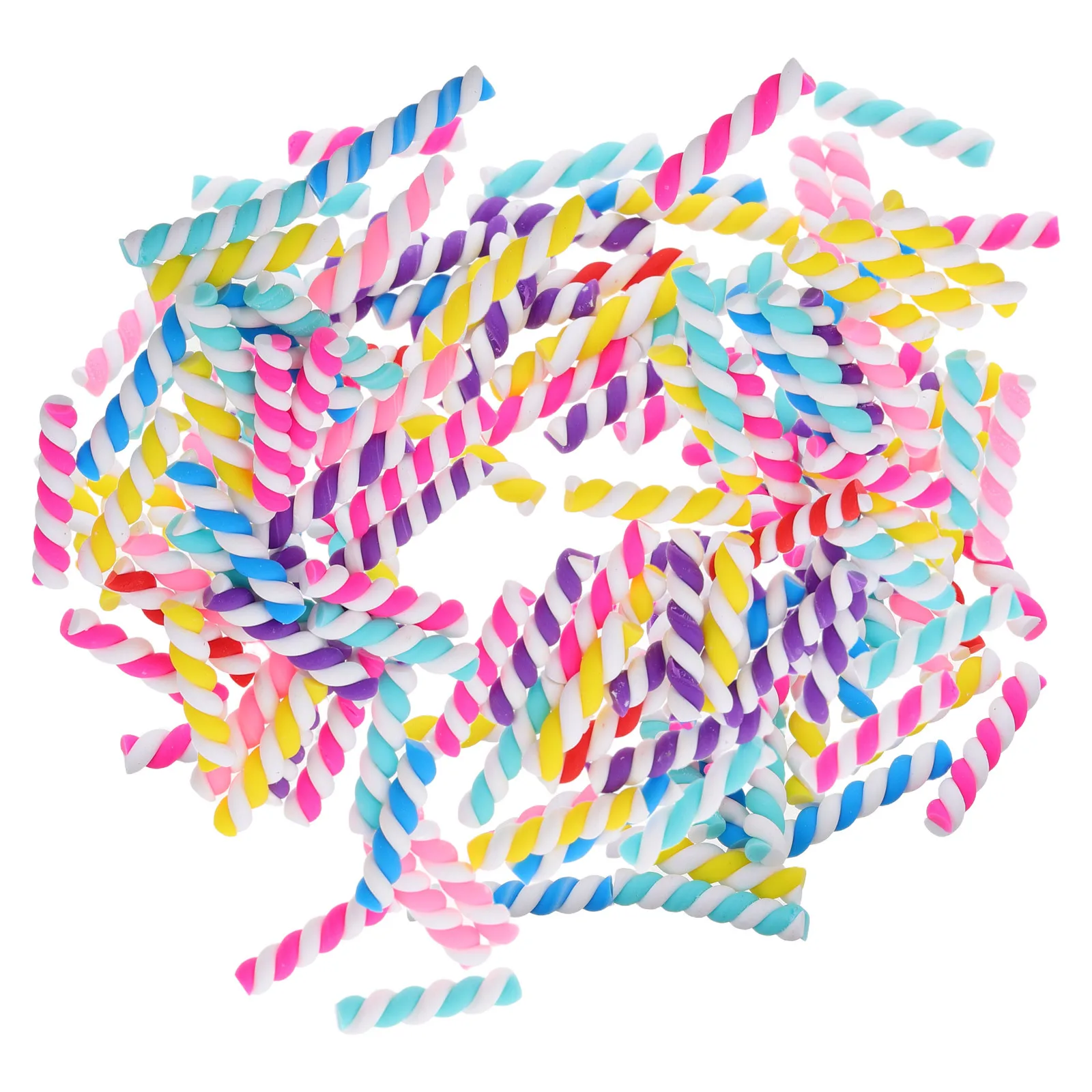 

36pcs 10 Bags Soft Clay Swirl Sticks Charms For Diy Craft Kids School Home Decor Polymer Clay Embellishments