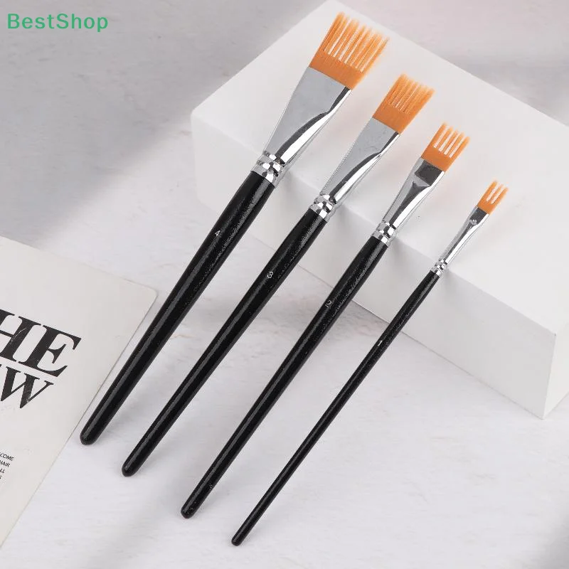 1/4 szt. Pędzle akwarelowe z nylonowym włosiem - dostępne w różnych rozmiarach dla artystów, różnorodne akcesoria malarskie