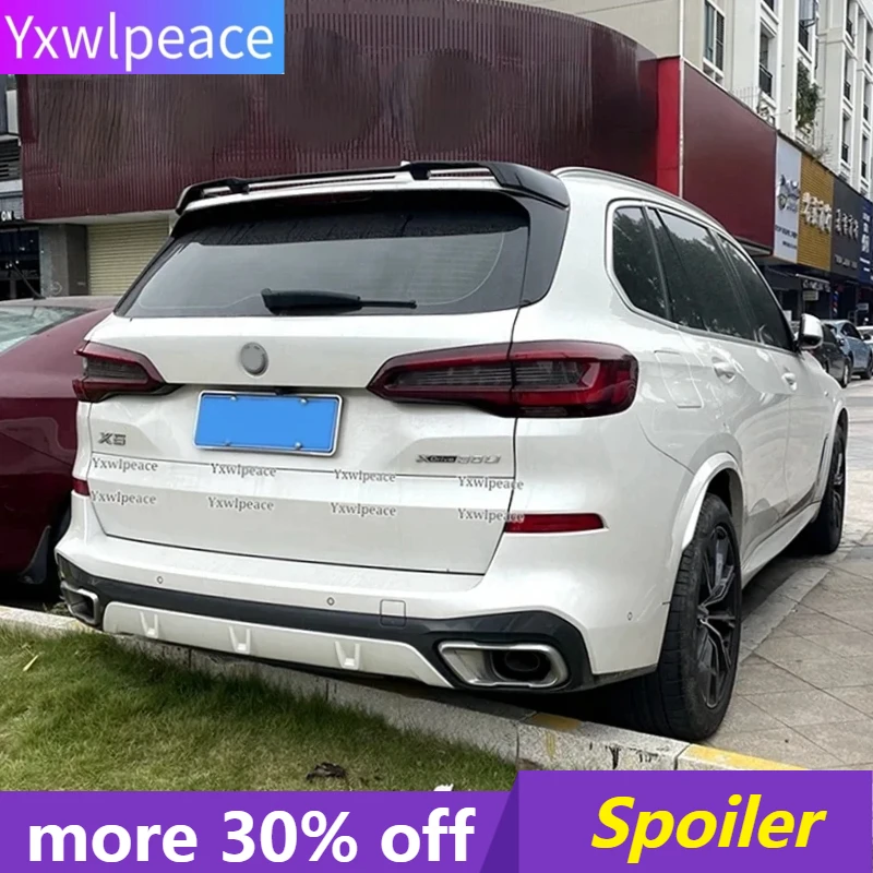 

For NEW BMW X5 G05 Roof Spoiler 2019 2020 2021 2022 2023 ABS Glossy Black Car Rear Trunk Lip Wing Body Kit Accessories