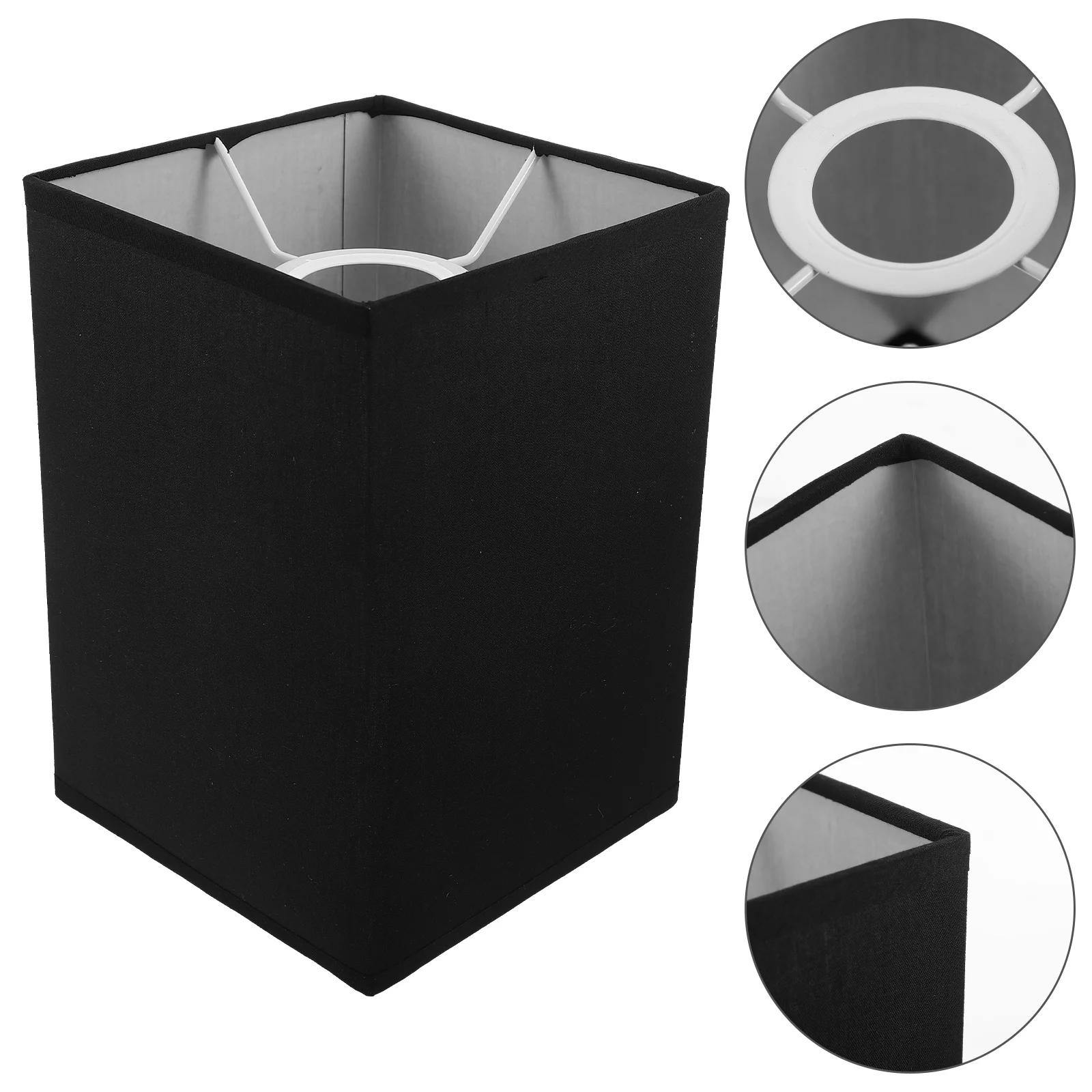 

Household Square Linen Table Lamp Chandelier Decorative Lampshade Simple outside for Wall Desk Light Floor Cover Tc Shell Bulb