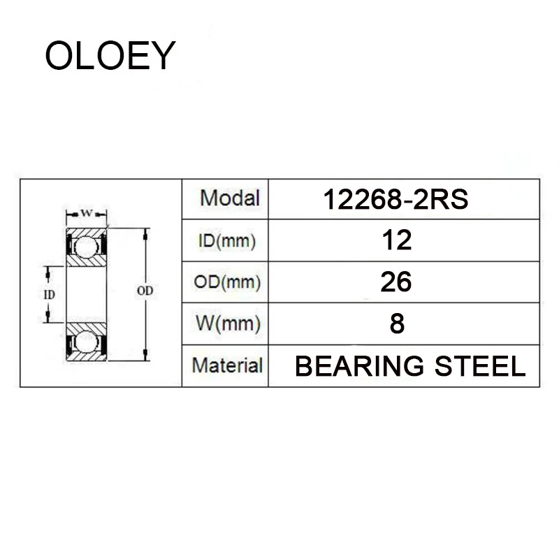 2/4Pcs 12268 2RS 12X26X8 Mm Niet-standaard 6901 Rs Lagers MR12268 Rs 12268RS 12*26*8 Mm Fiets Trapas & Hub Lager