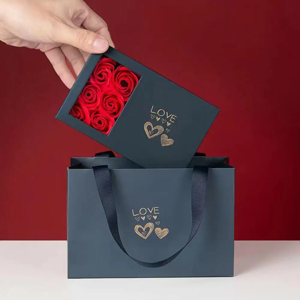 Regalo di rosa per la festa della mamma Regalo di amore eterno Confezione regalo di rose eterne Portagioie con fiori conservati per donne Moglie Mamma Compleanno