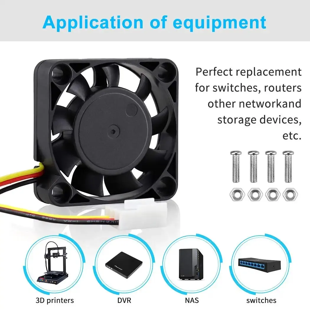 5V 2-Pin 40x40x10mm 50x50x10mm 60x60x10mm PC Computer CPU System Heatsink Brushless Cooling Fan Silent Chassis Radiator Fans