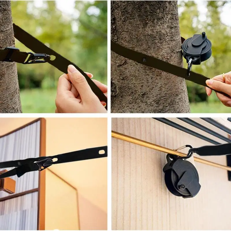 Retractable Portable Clothesline For Travel With 34 Storage Holes Retractable Camping Laundry Rope No-Punching Clothing Storage