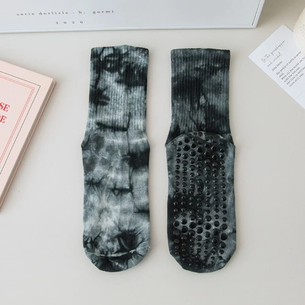 

Fashion Colorful Yoga Pilates Socks Cotton Tie Dyed Sports Socks Breathable Non-slip Compression Socks Dance Fitness Training