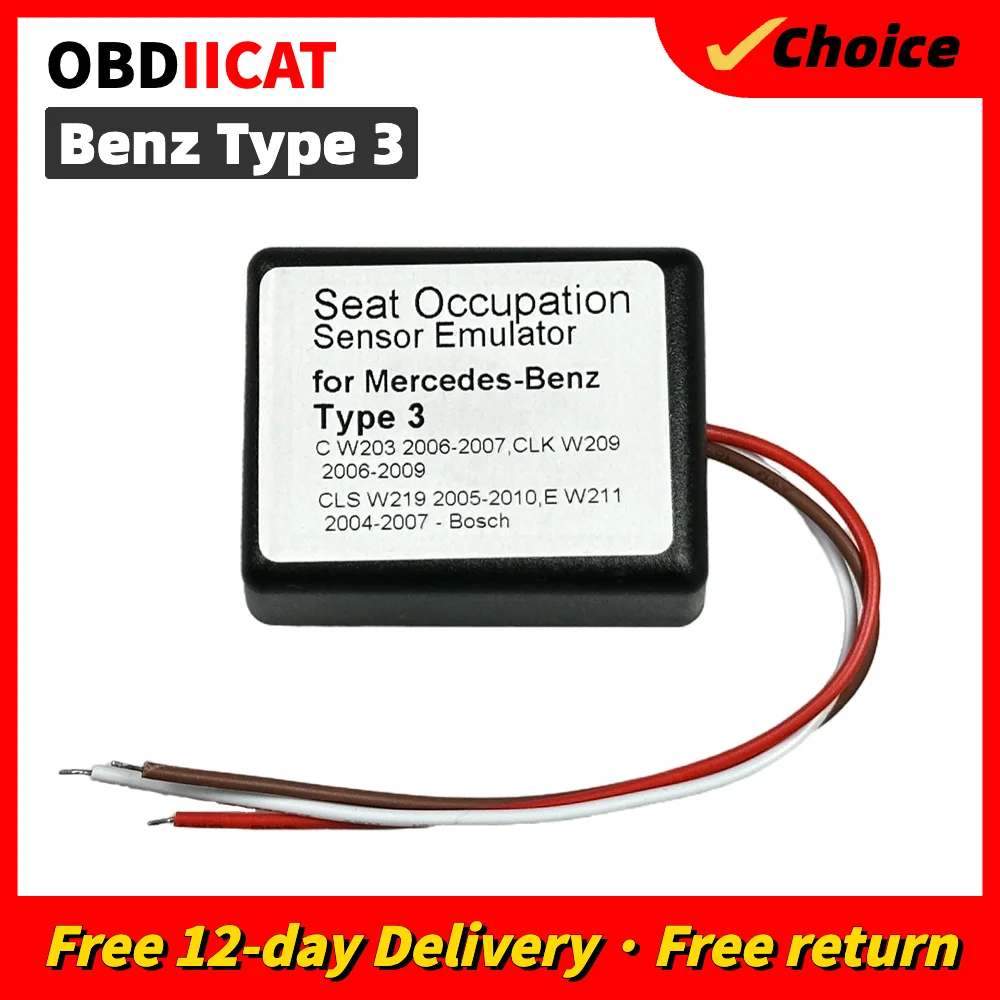 

Type3 MB SRS Emulator Type 3 for Mer--ce-des Be-nz C W203 CLK W209 CLS W219 E W211 Seat Emulator Airbag Reset Tool