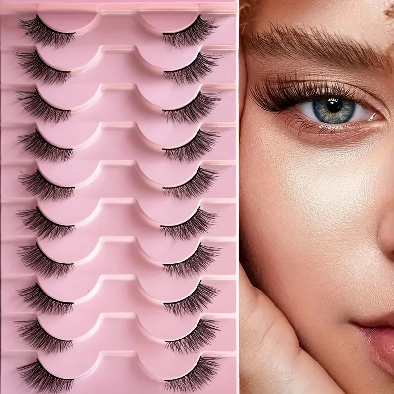 10 Pairs of Natural Criss-Cross Eyelash Extensions with Outer Corner Lengthening