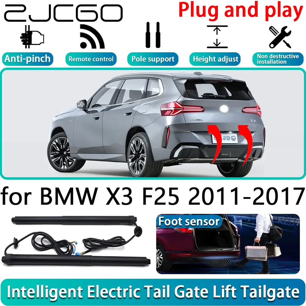 

ZJCGO for BMW X3 F25 2011-2017 Car OEM Electric Powered Tailgate Power Liftgate Automatic Tailgate System With Foot Sensor