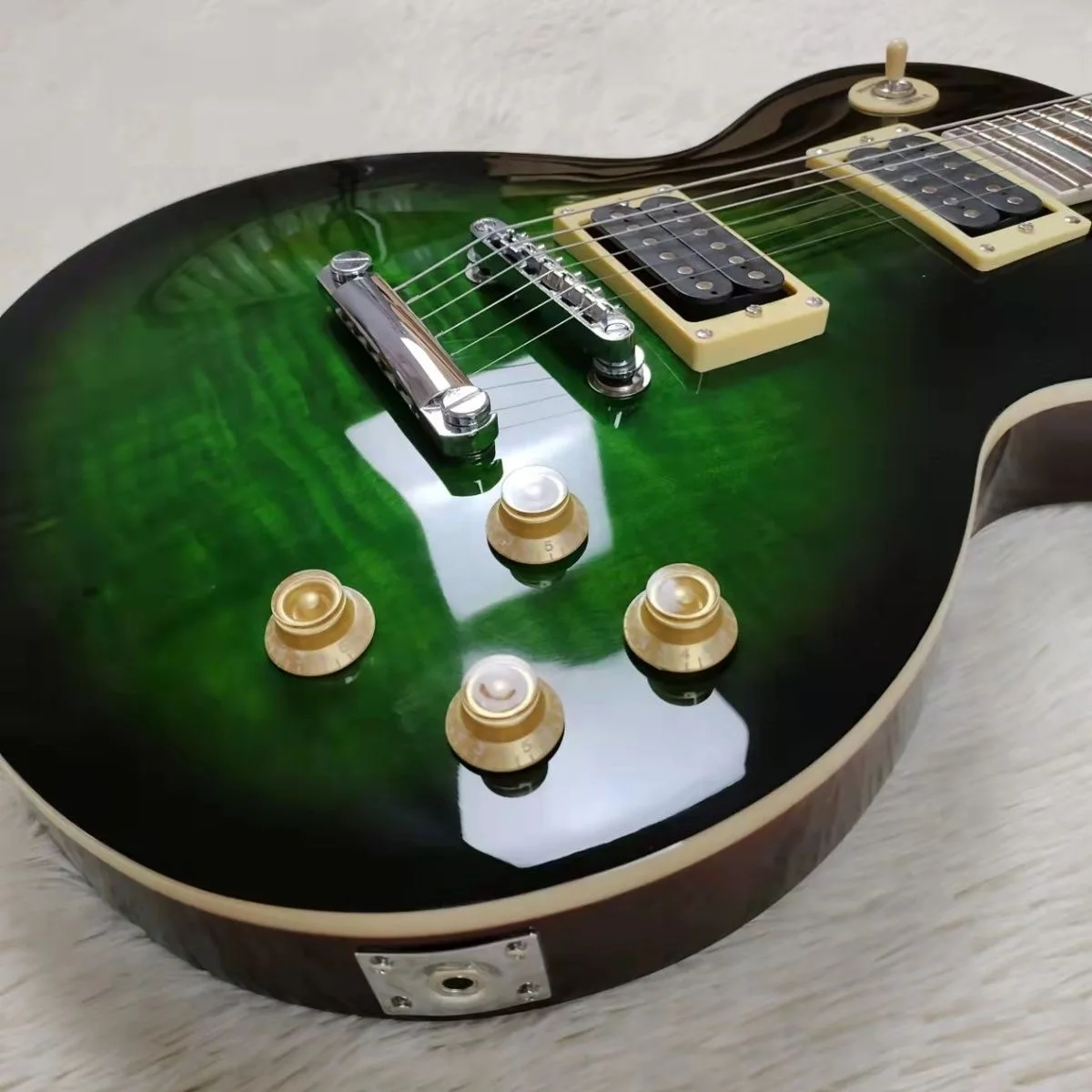 

In Stock New Arrival dark green roosewood fingerboard Electric Guitar ABR-1 Tune-O-Matic Bridge Top Quality In dark green